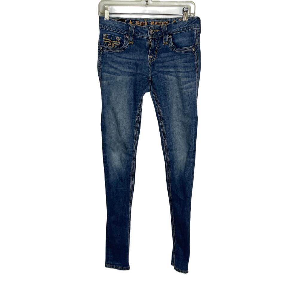 Rock Revival Blue Slim Fit Skinny Jeans Size 26